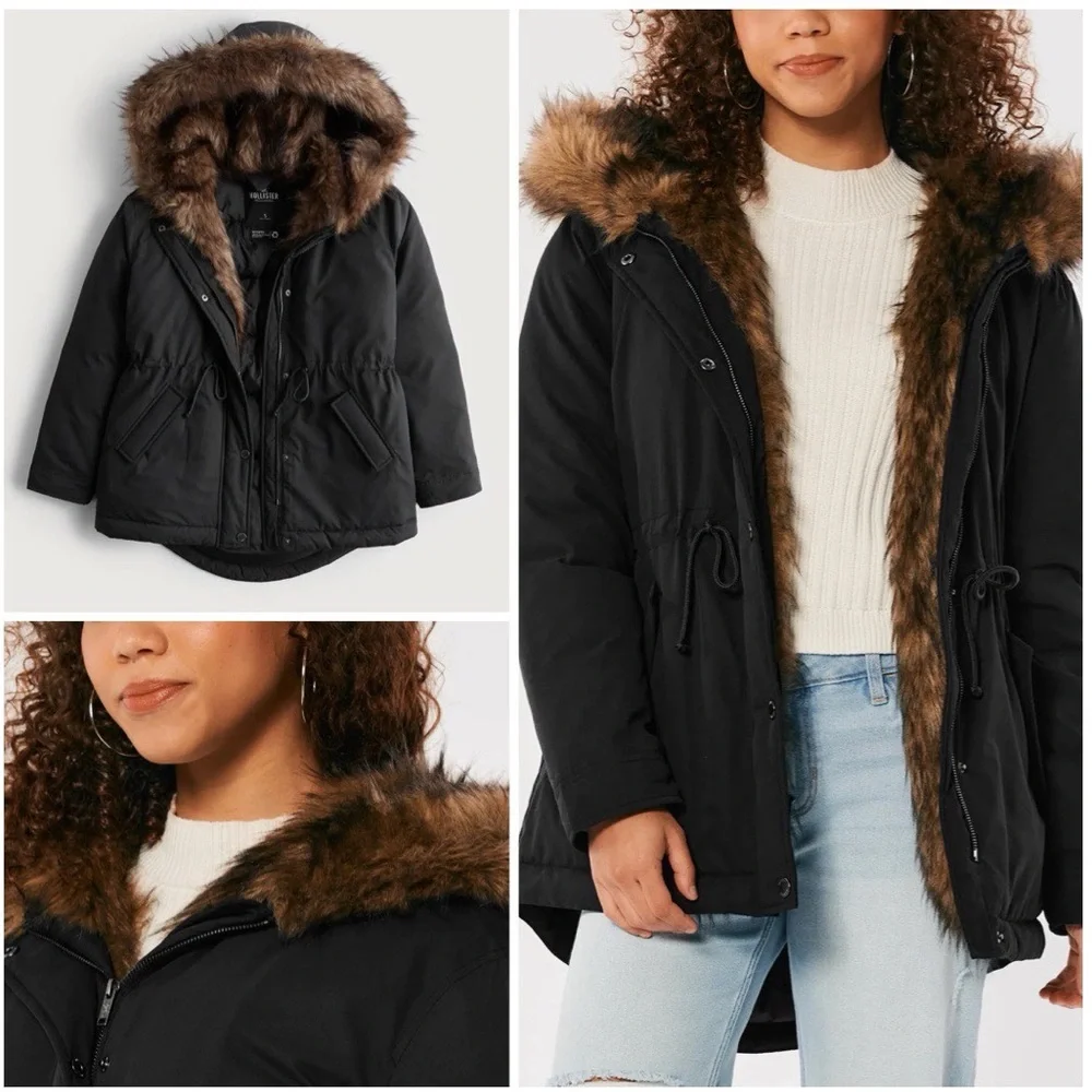 HOLLISTER Winter Parka - Black